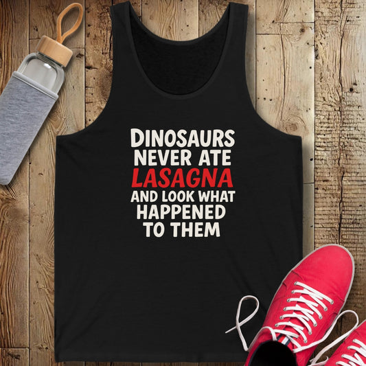 Dinosaurs Never At Lasagna Unisex Jersey Tank