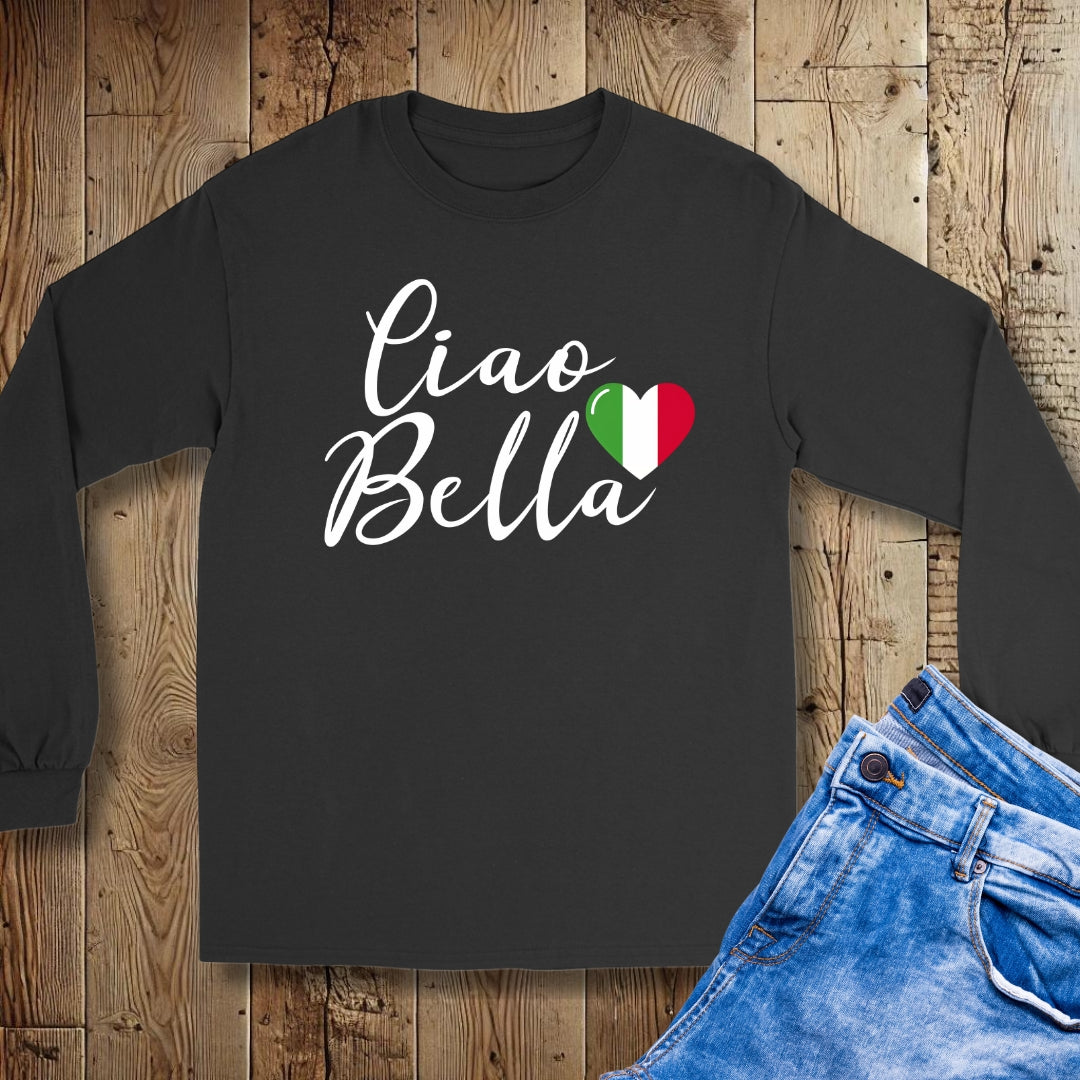 Ciao Bella Heart Unisex Long Sleeve Tee