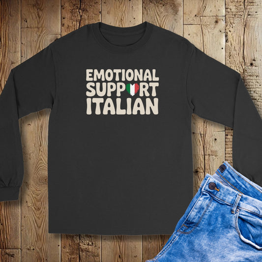 Emotional Support Italian Unisex Long Sleeve Tee