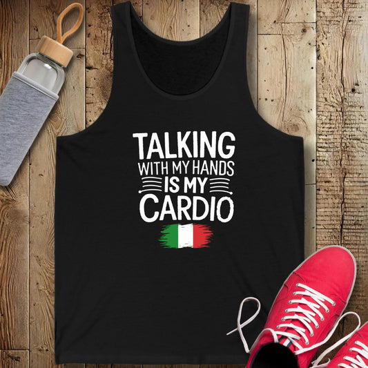 Talking with My Hands Is My Cardio Unisex Jersey Tank