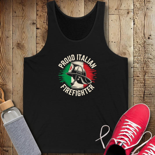 Proud Italian Firefighter Unisex Jersey Tank
