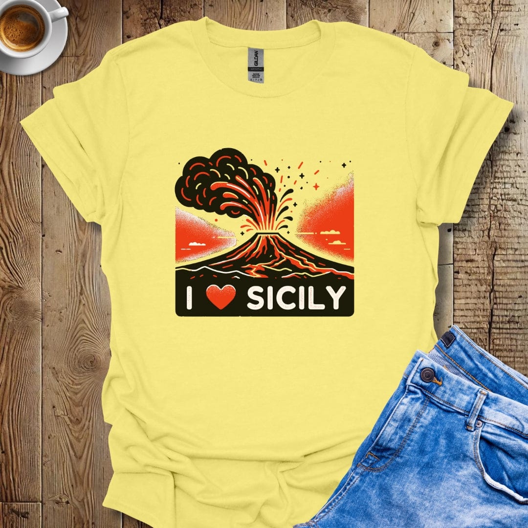 I Love Sicily Mt Etna T-Shirt