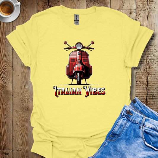 I Love Vintage Italian Scooter Vespa Italian Vibes T-Shirt