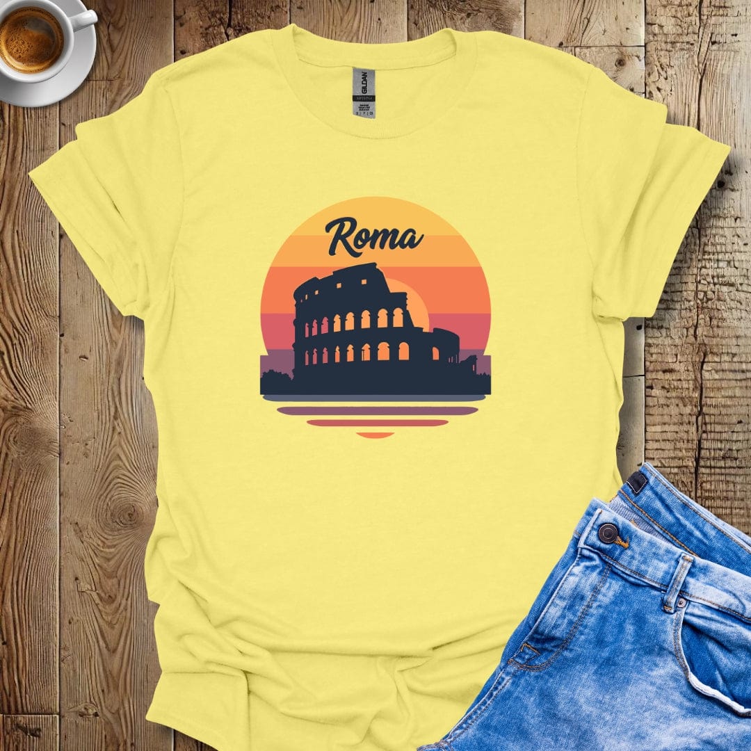 I Love Roma Retro Sunset T-Shirt