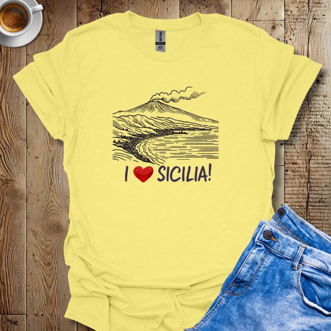 I Love Sicilia Mt Etna T-Shirt