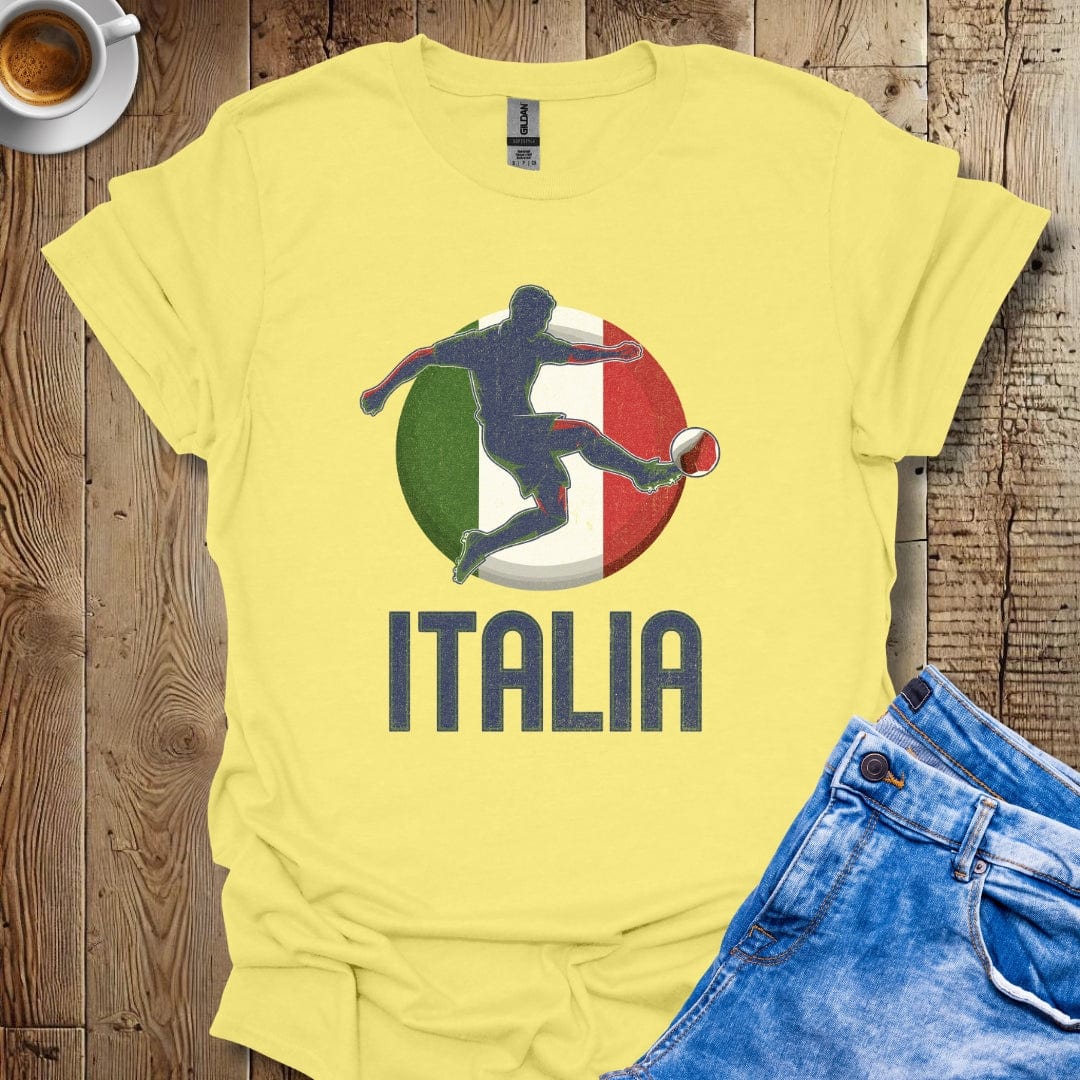 Italian Flag Soccer Player T-Shirt