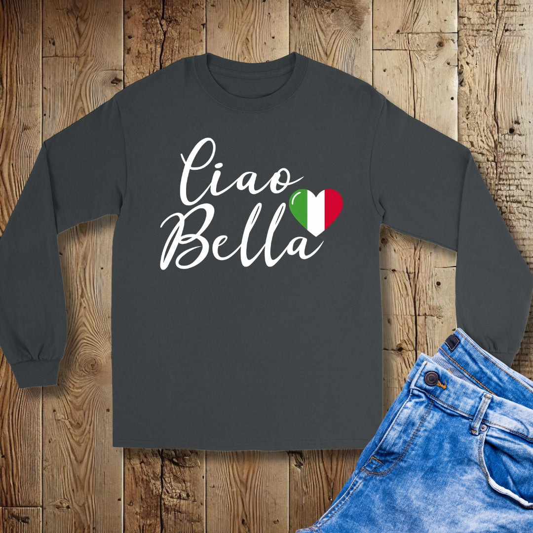 Ciao Bella Heart Unisex Long Sleeve Tee