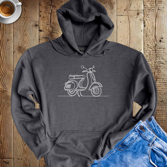 Line Art Italian Scooter Hoodie Sweatshirt