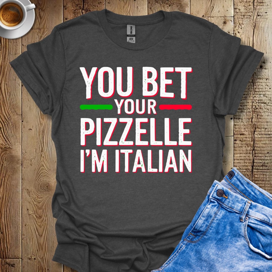 Funny You Bet Your Pizzelle I'm Italian Pride Distressed Style T-shirt