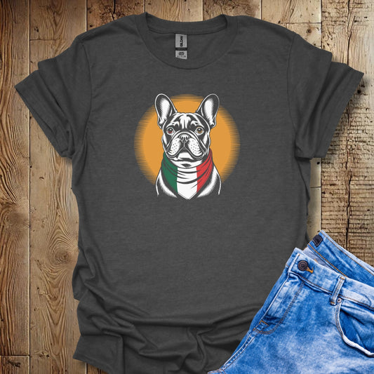 French Bulldog Italian Flag Bandana Unisex T-shirt