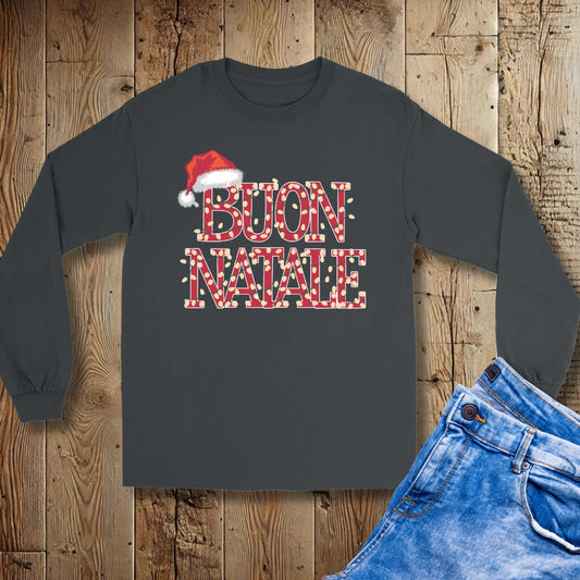 Buon Natale Italian Christmas Lights Unisex Long Sleeve Tee