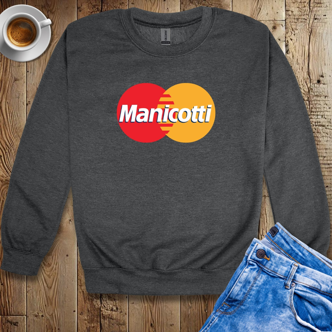 Manicotti Mastercard Logo Crew Neck Sweatshirt