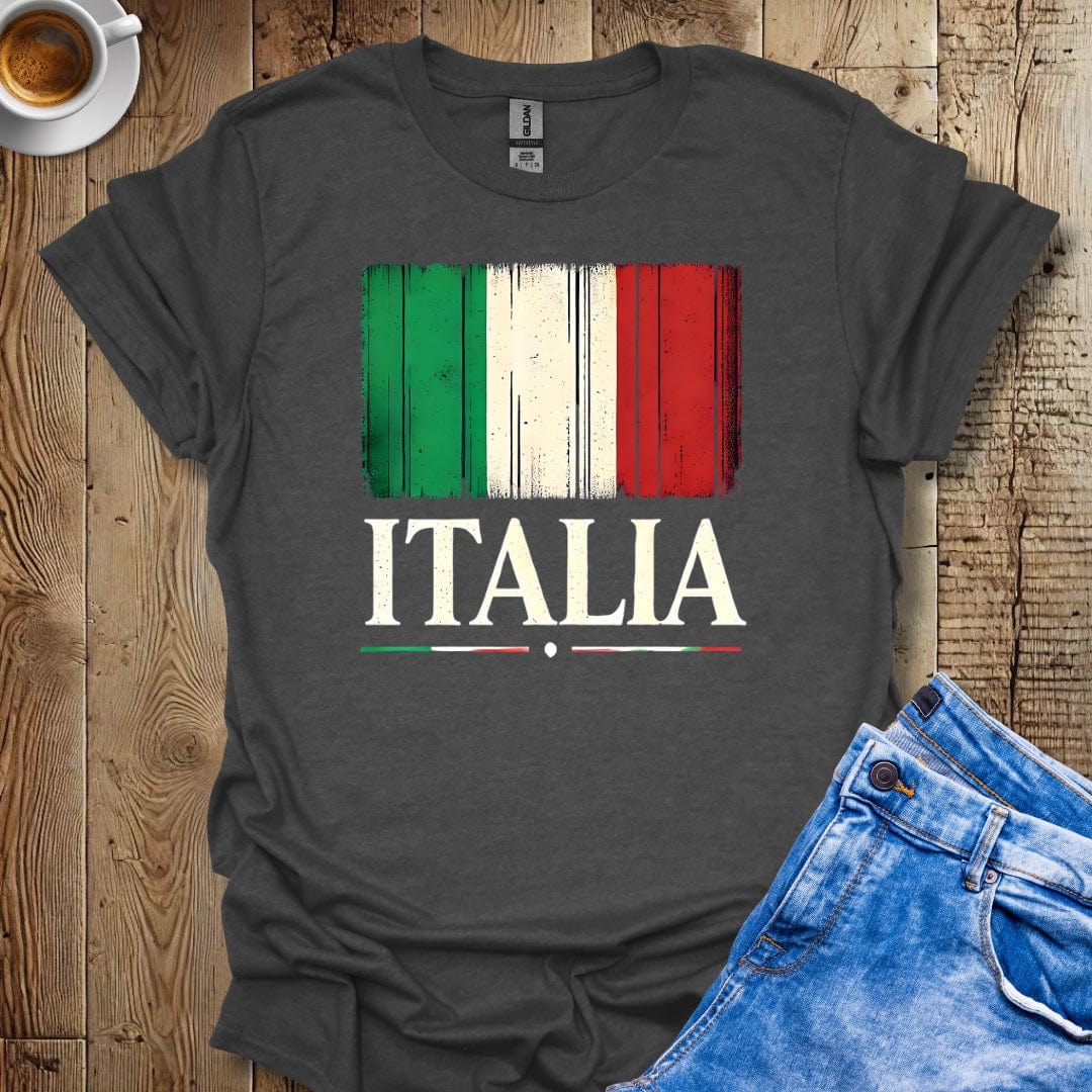 Distressed Italia Flag Italian Pride T-shirt