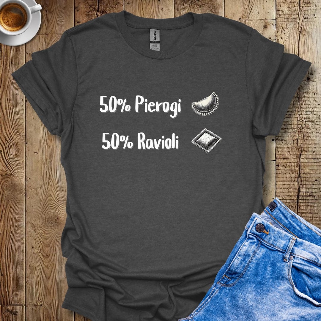 Funny 50% Pierogi 50% Ravoili Polish Italian T-shirt