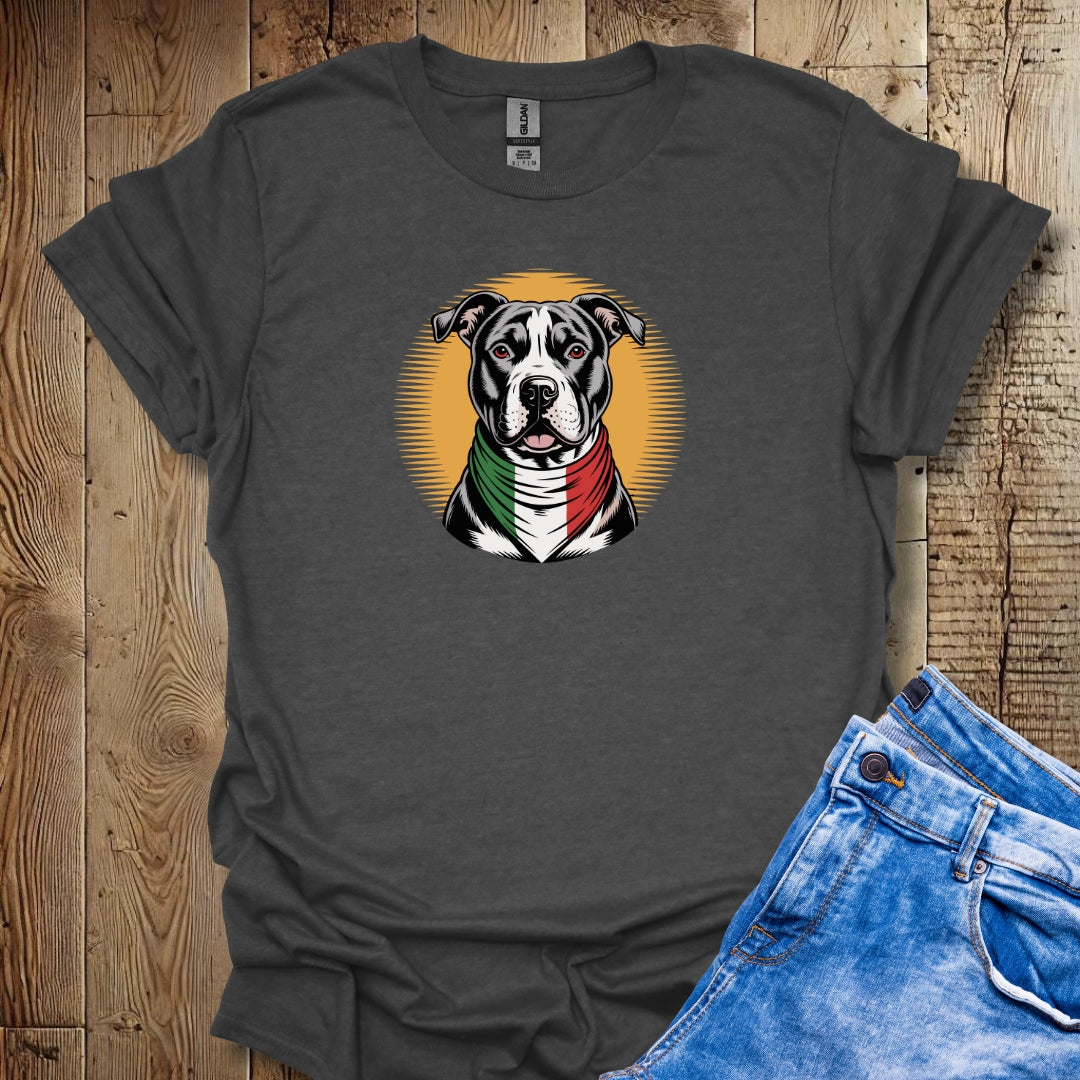 Pit Bull Italian Flag Bandana Unisex T-shirt
