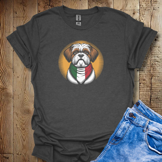 Shih Tzu Italian Flag Bandana Unisex T-shirt