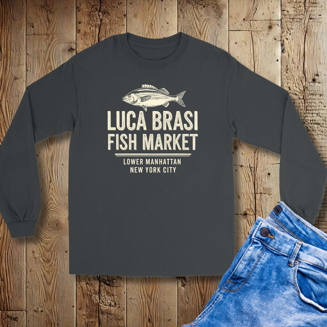 Luca Brasi Fish Market Godfather Unisex Long Sleeve Tee