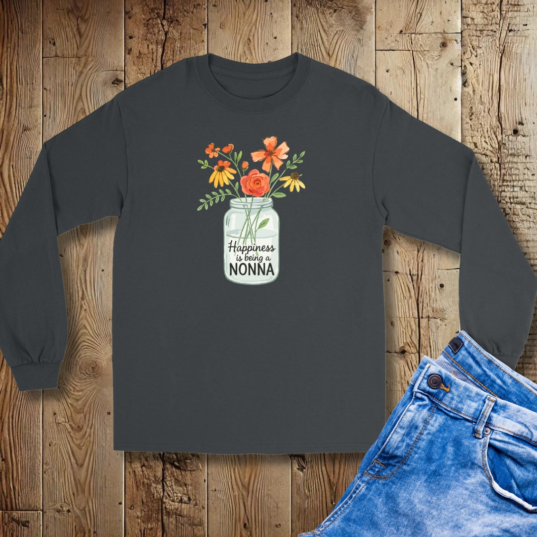 Happiness Is Being a Nonna Unisex Long Sleeve Tee
