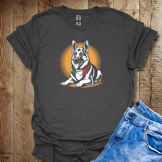 German Shepherd Italian Flag Bandana Unisex T-shirt
