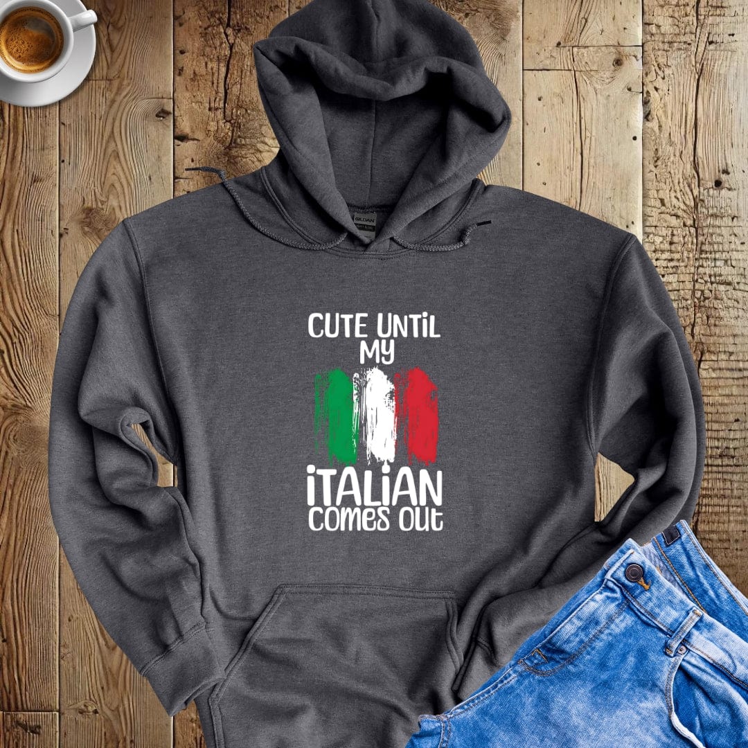 Cute Until My Italian Comes Out Hoodie Sweatshirt