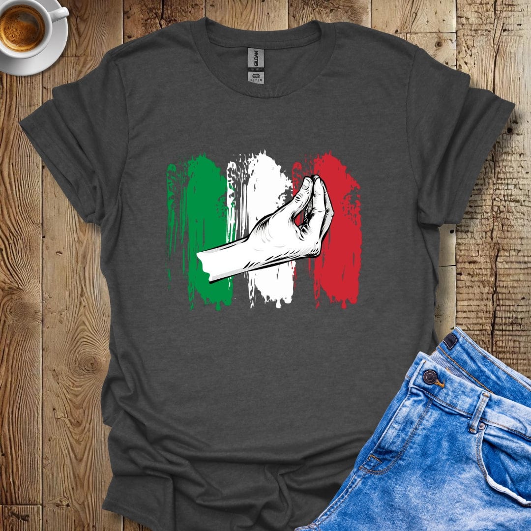 Funny Italian Hand Gesture Flag Italian Pride T-shirt