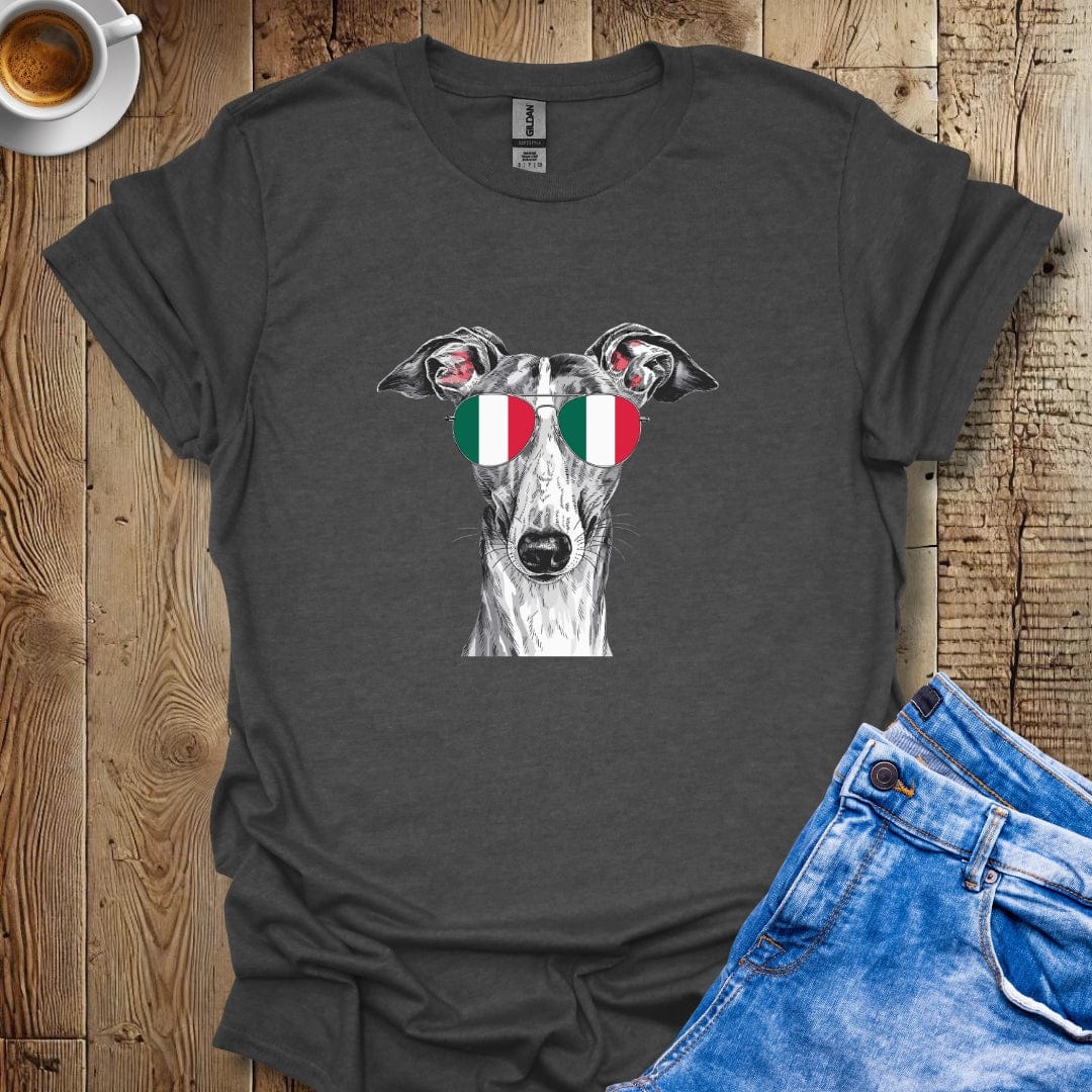 Italian Greyhound Sunglasses Italian Flag T-shirt