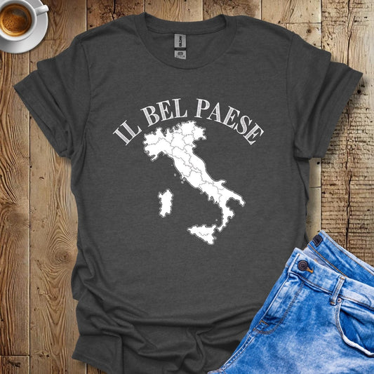 Il Bel Paese Italy Map Italian Pride T-shirt