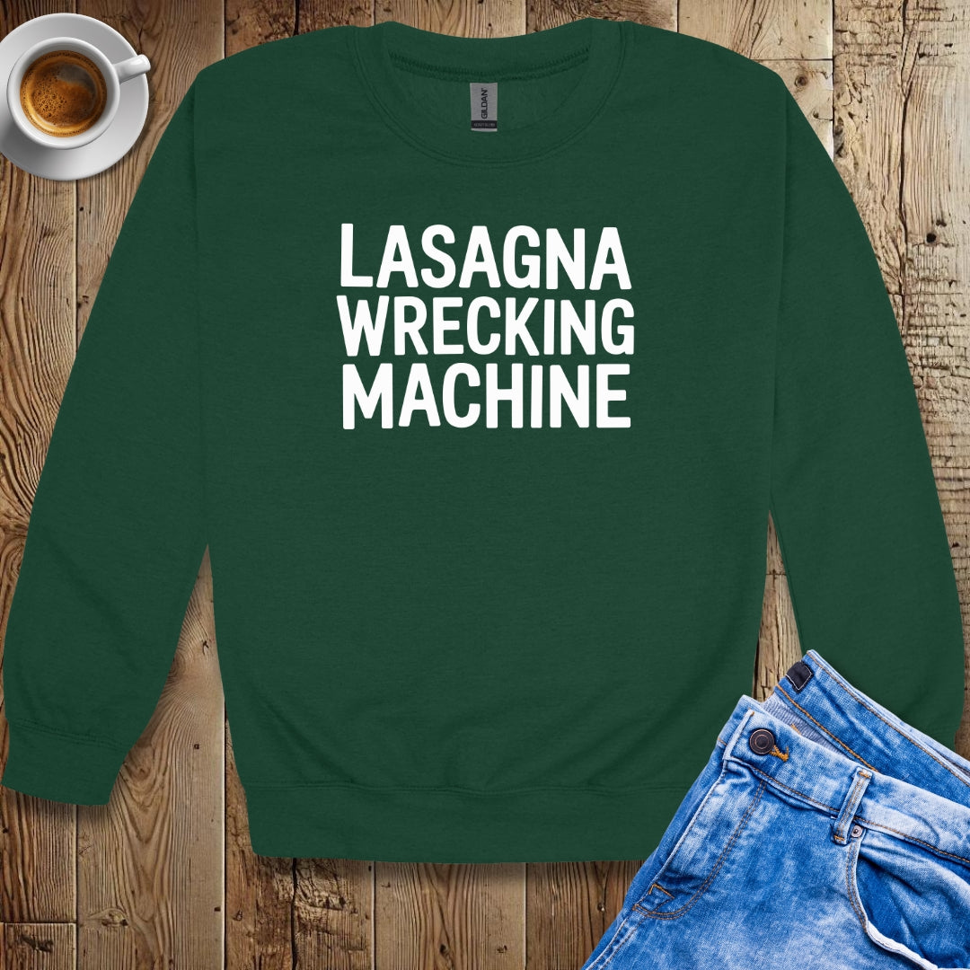 Lasagna Wrecking Machine Crew Neck Sweatshirt