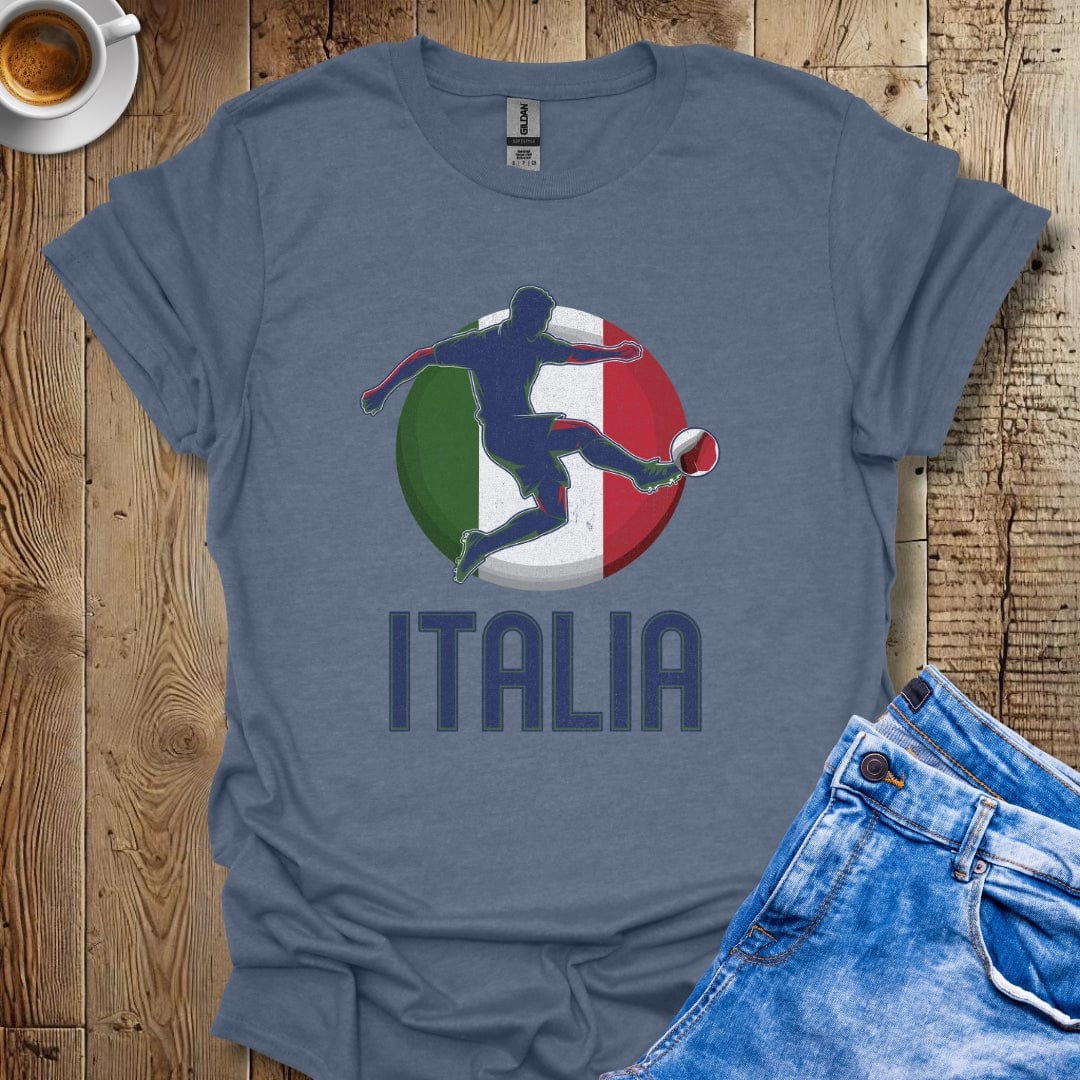 Italian Flag Soccer Player T-Shirt