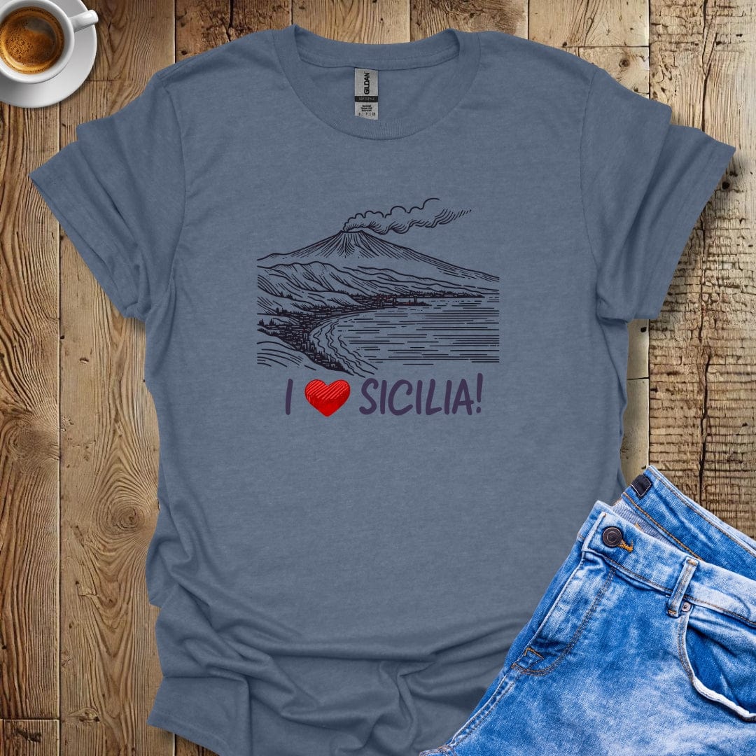 I Love Sicilia Mt Etna T-Shirt