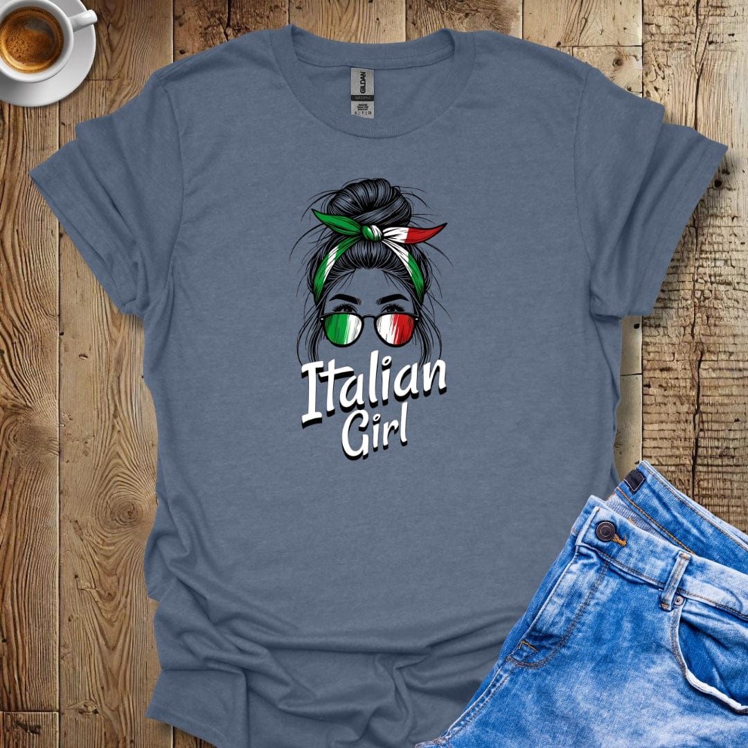 Cute Messy Bun Italian Girl T-shirt