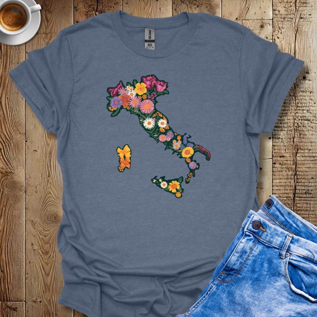 Italy Flower Mandala Italian Pride T-shirt