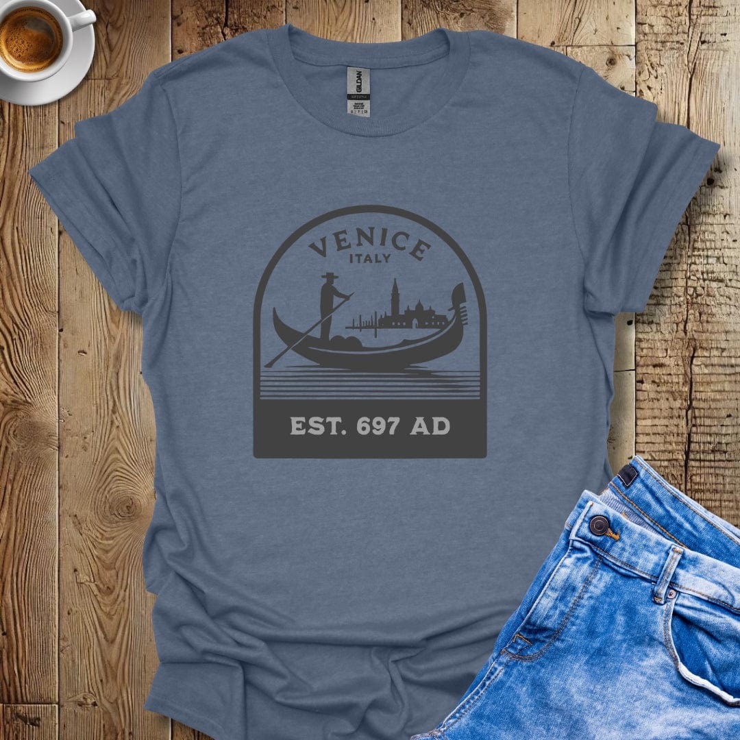 I Love Venice Gondolier Silhouette T-Shirt