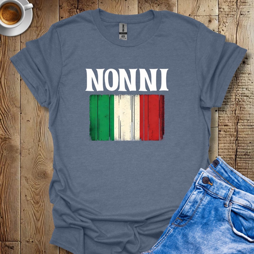 Nonni Grandparent Italian Flag T-shirt