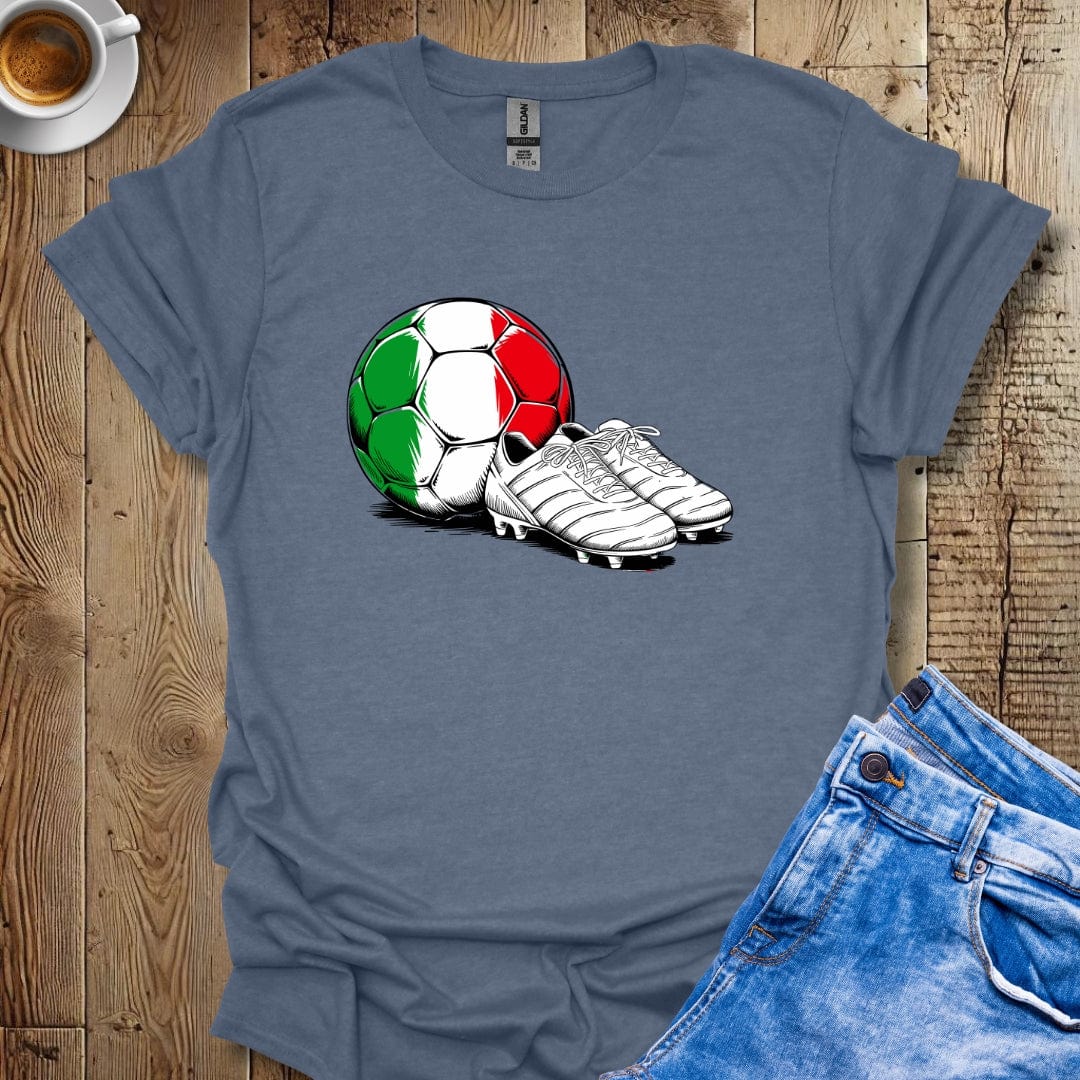 Italy Flag Soccer Ball T-Shirt