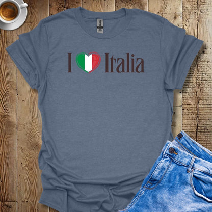 I Love Italia Heart Italian Pride T-shirt