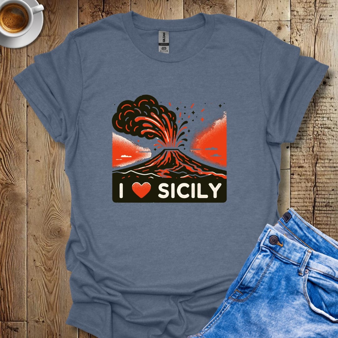 I Love Sicily Mt Etna T-Shirt