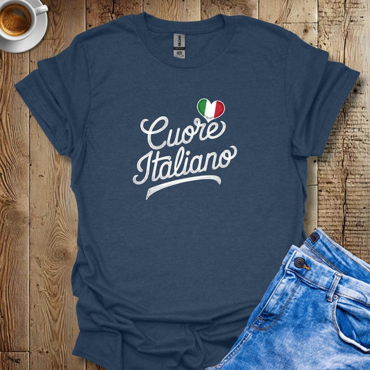 Cuore Italiano Italian Heart Flag T-shirt