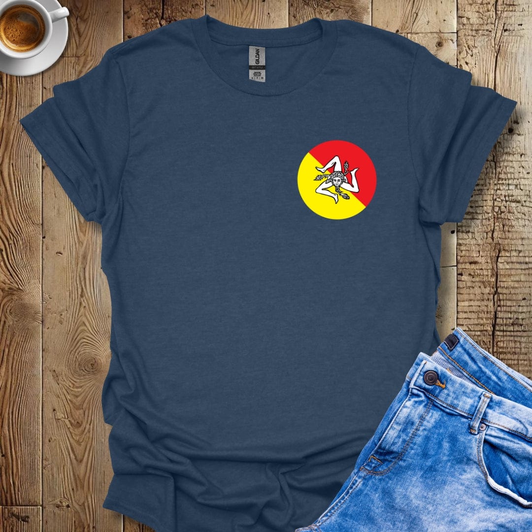 Sicilian Colors with Trinacria Pocket Italian Pride T-shirt