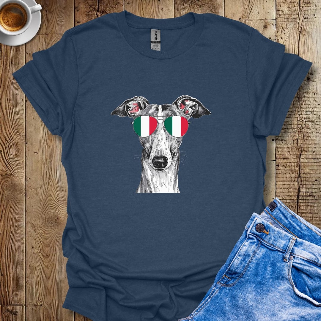 Italian Greyhound Sunglasses Italian Flag T-shirt