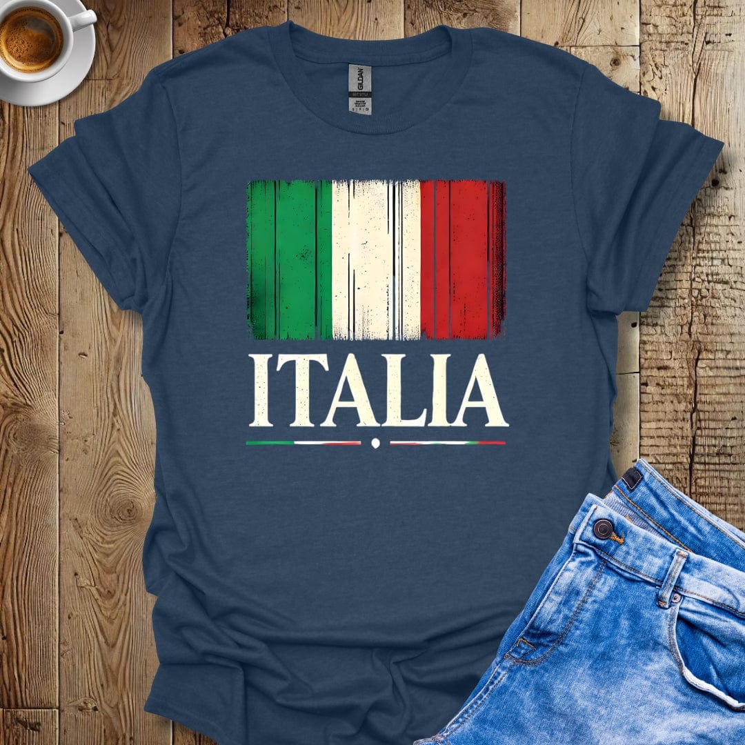 Distressed Italia Flag Italian Pride T-shirt