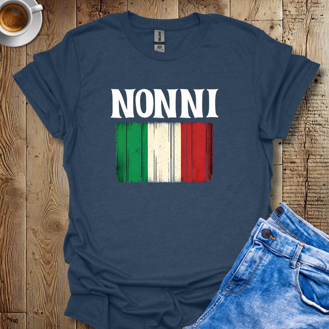 Nonni Grandparent Italian Flag T-shirt