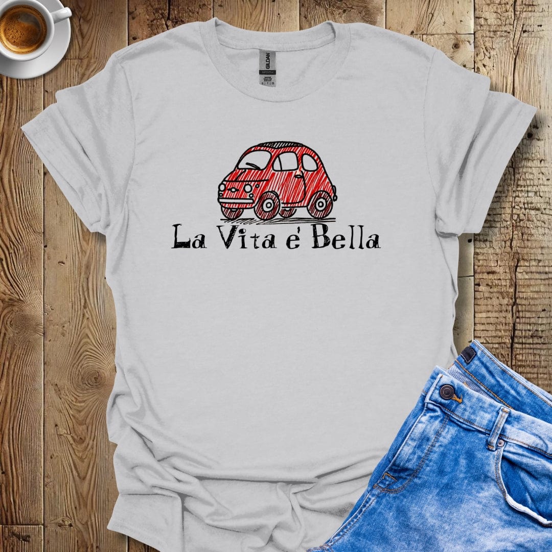 Cute Vintage CinquecentoLa Vita è Bella T-shirt