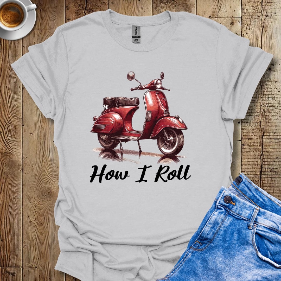 How I Roll Vintage Italian Scooter Vespa Italian Vibes T-Shirt