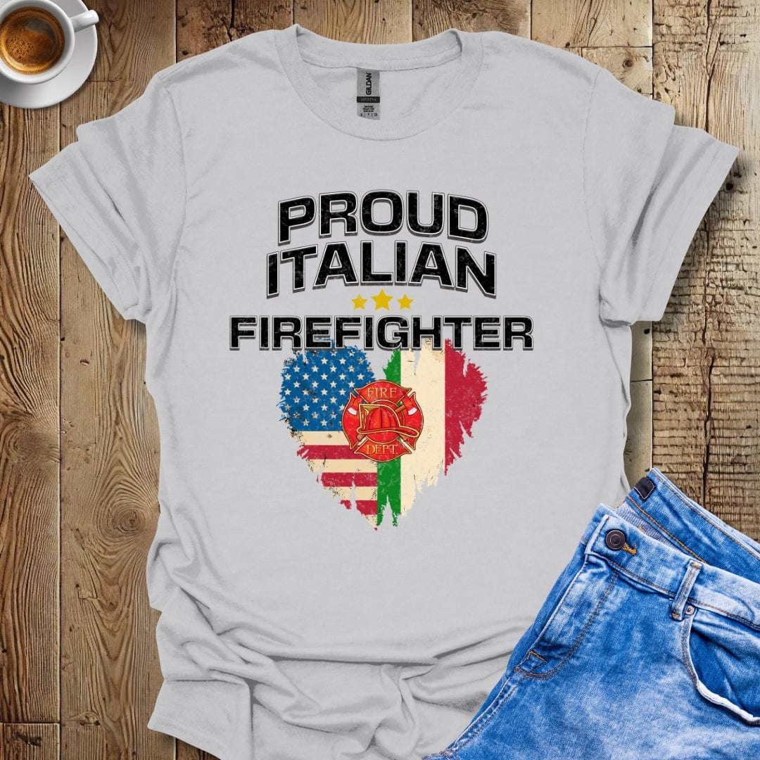 Proud Italian Firefighter Italian Pride T-shirt