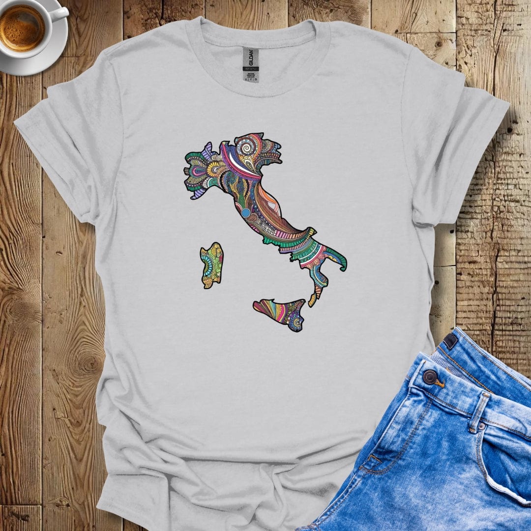 Italy Map Mandala Italian Pride T-shirt