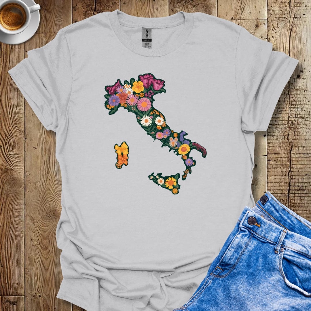 Italy Flower Mandala Italian Pride T-shirt