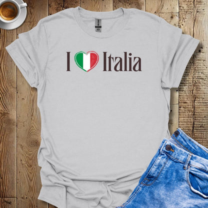 I Love Italia Heart Italian Pride T-shirt