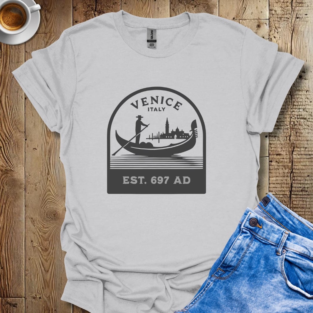 I Love Venice Gondolier Silhouette T-Shirt