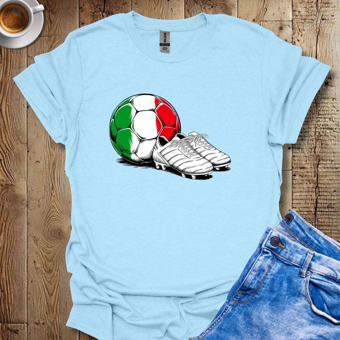 Italy Flag Soccer Ball T-Shirt